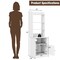 Bedside Tables Tall Nightstands with 5 Open Shelf and 2-Tier Storage Cabinet, Charging Station